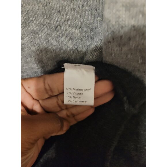 Merino Wool Cashmere Long Open Cardigan Womens XL Gray Long Sleeve Quiet Luxury - Picture 5 of 8